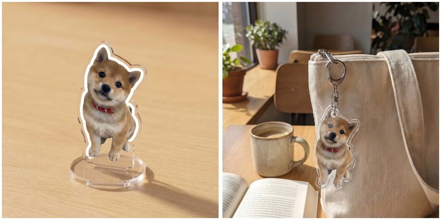キーホルダーとアクリルスタンドの使用シーン